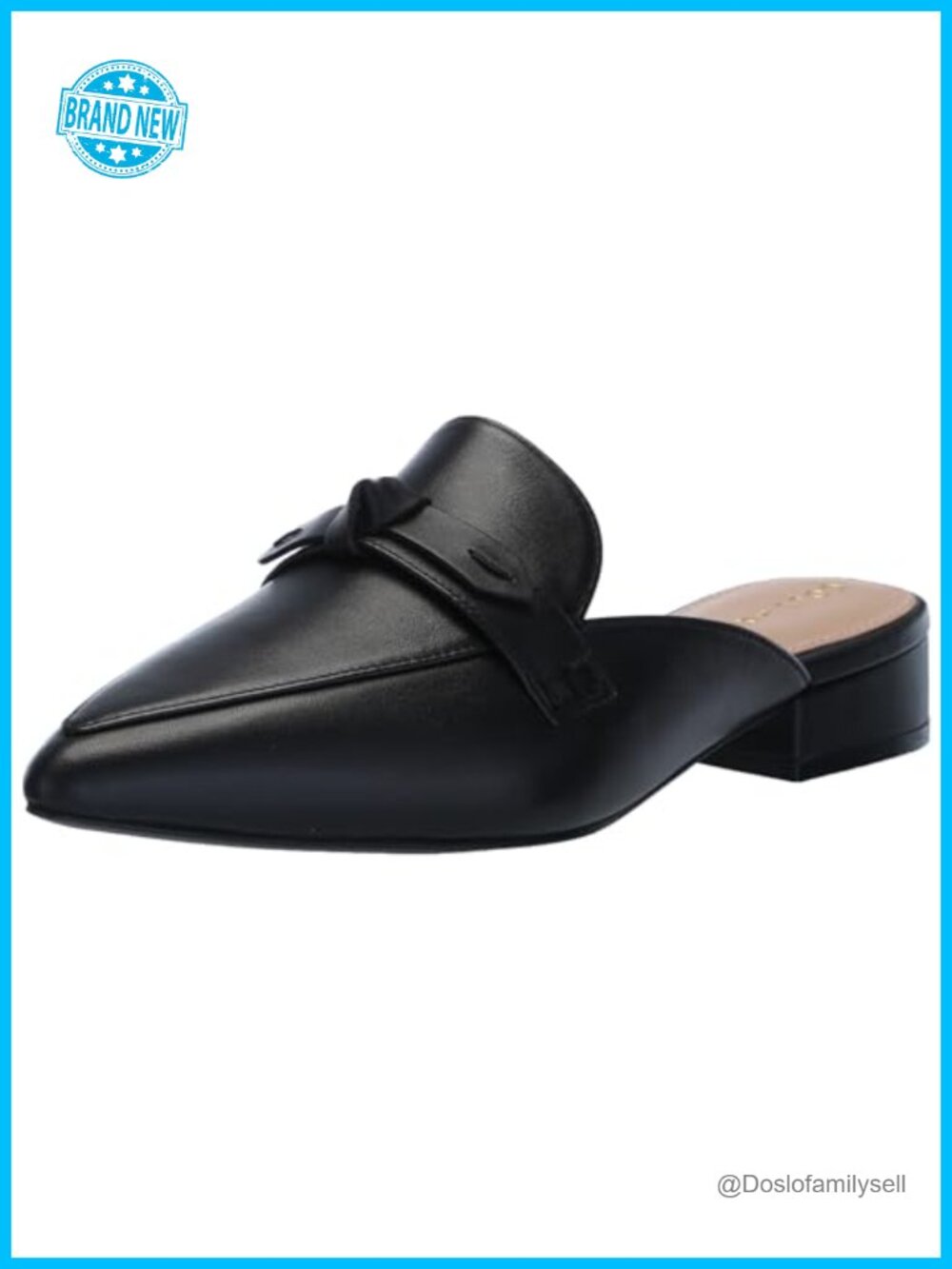 Piper Bow Mule Pointed Toe Wrapped Heel Business Casual Shoe